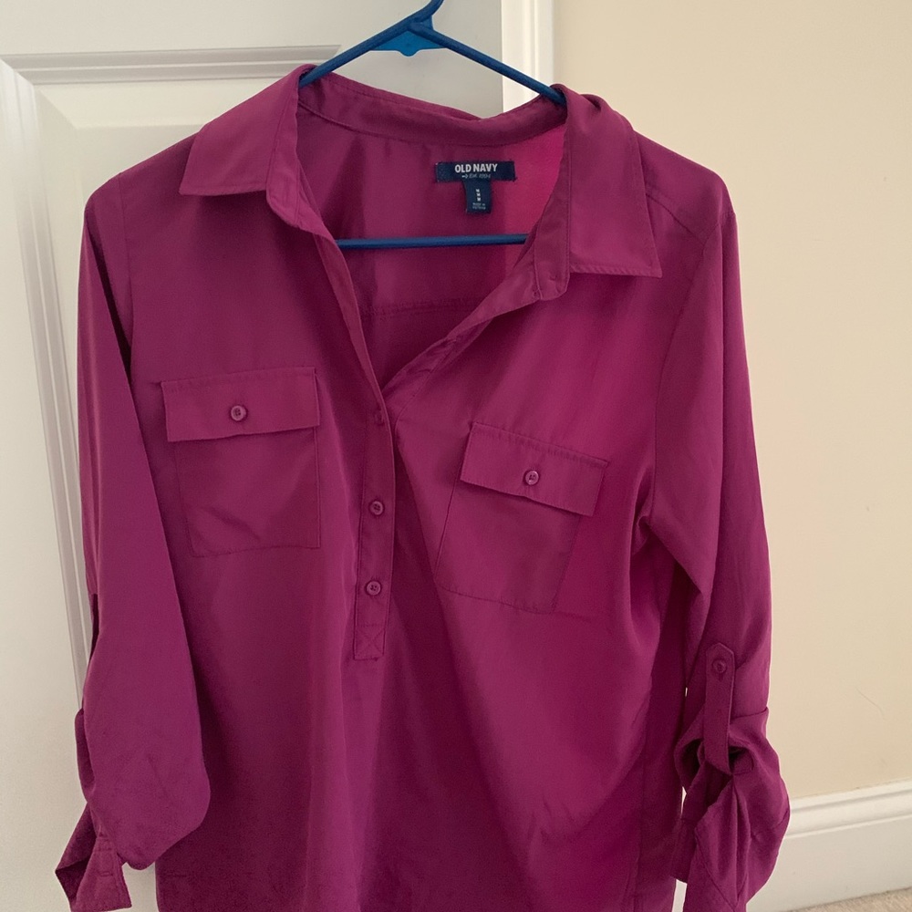 Silky Fusia blouse